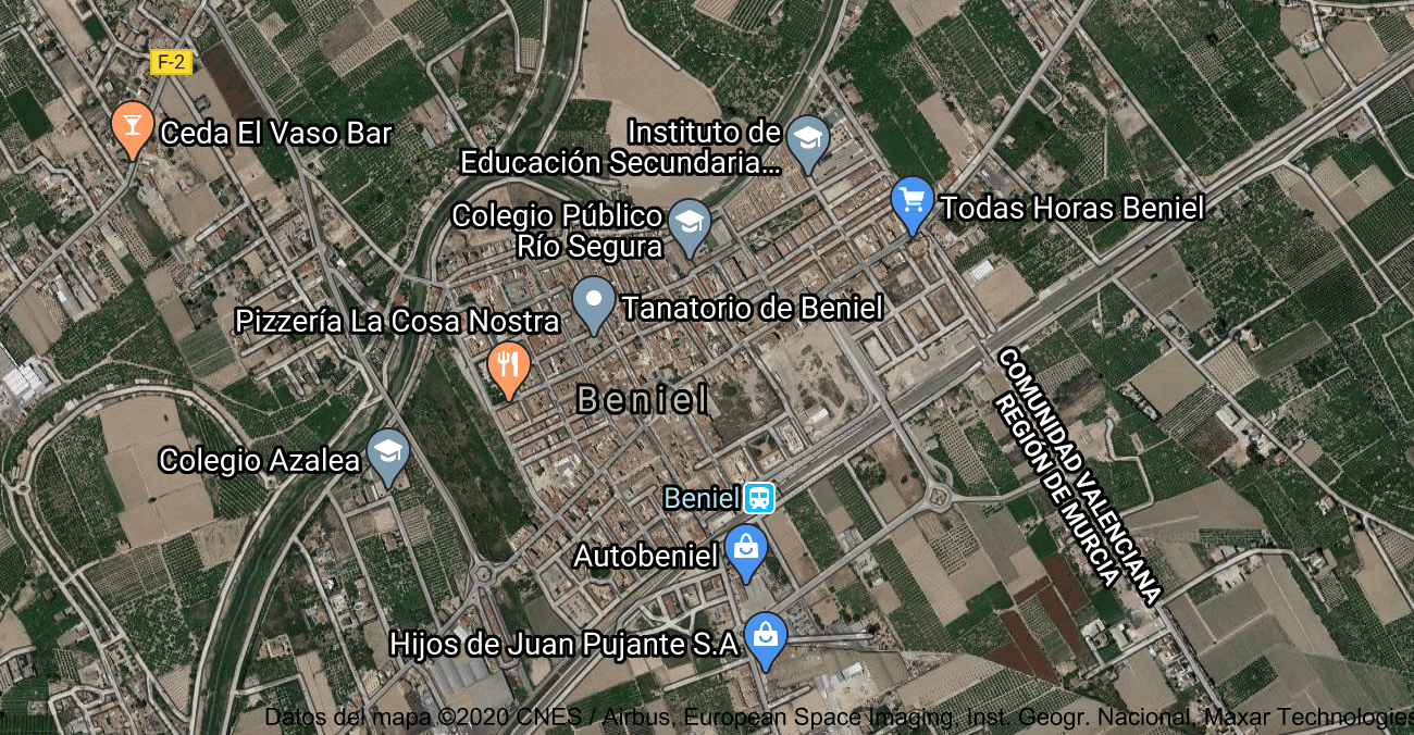 Foto satelital de Beniel