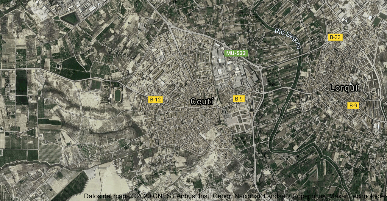 Foto satelital de Ceutí