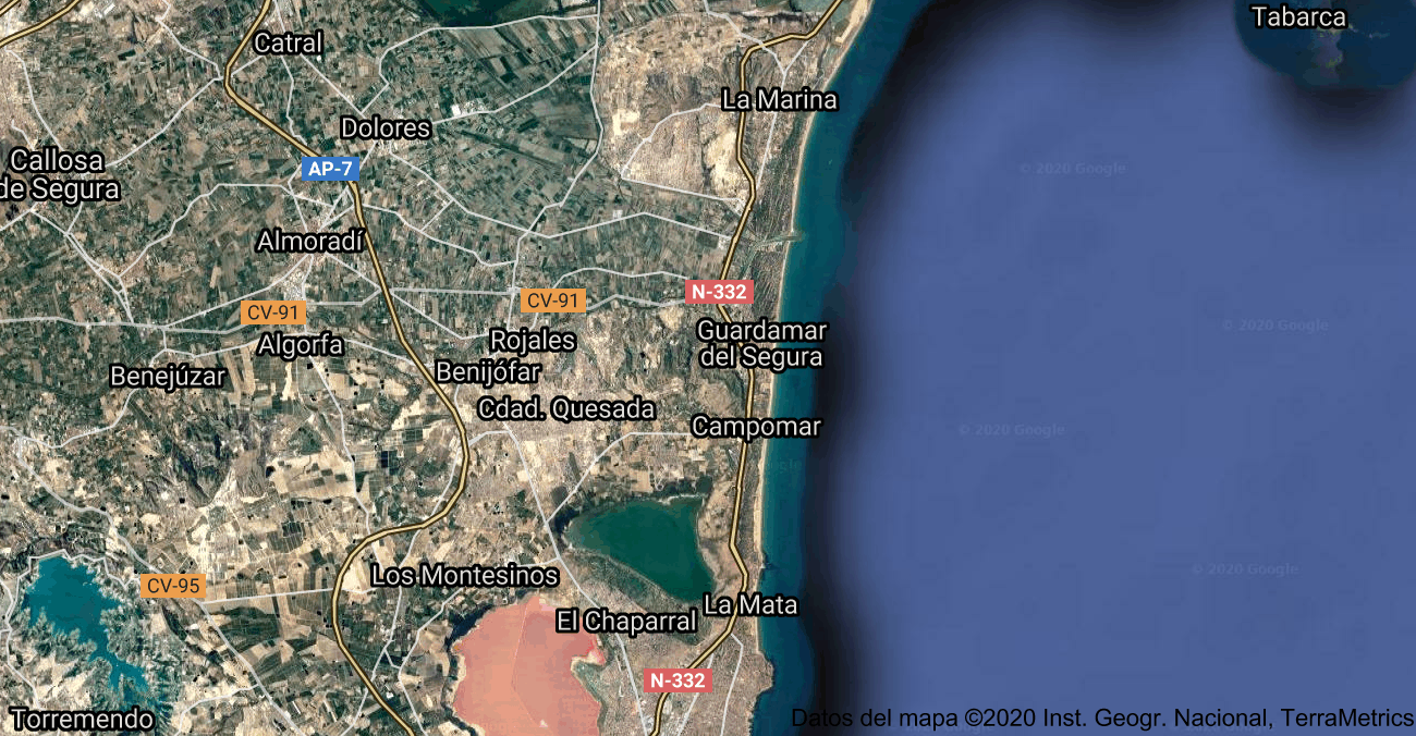 Foto satelital de Guardamar del Segura