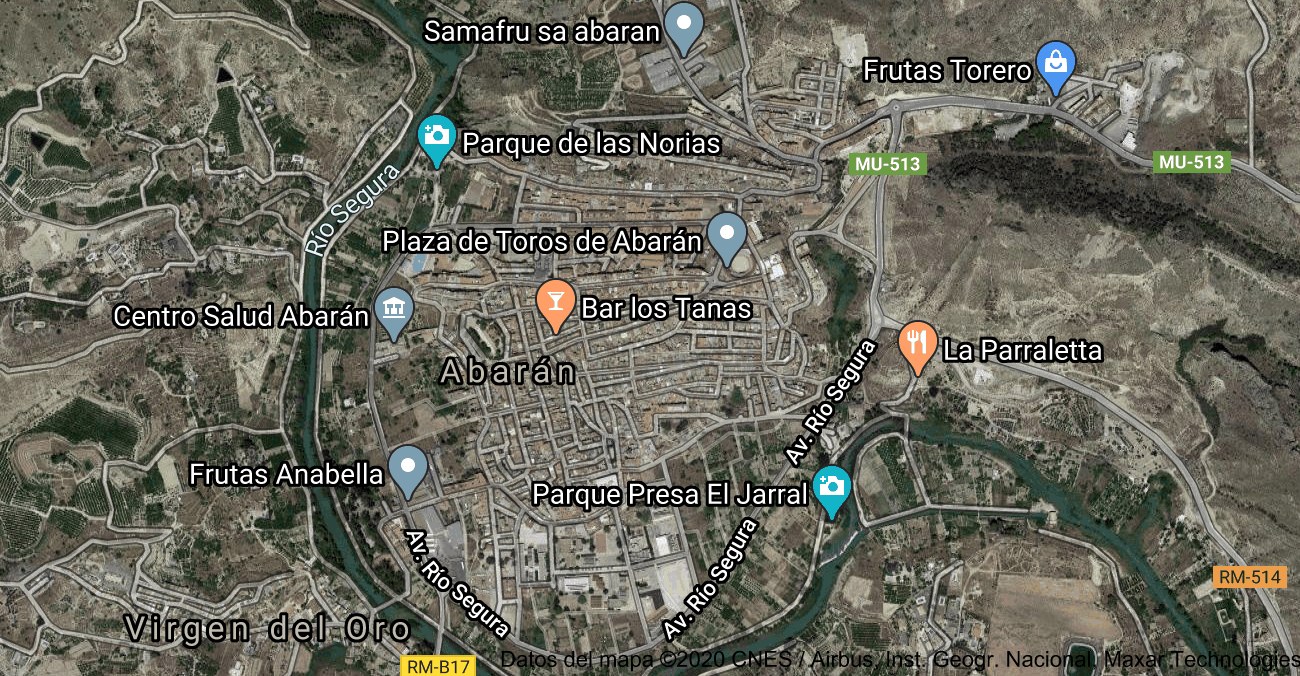 Foto satelital de Abarán