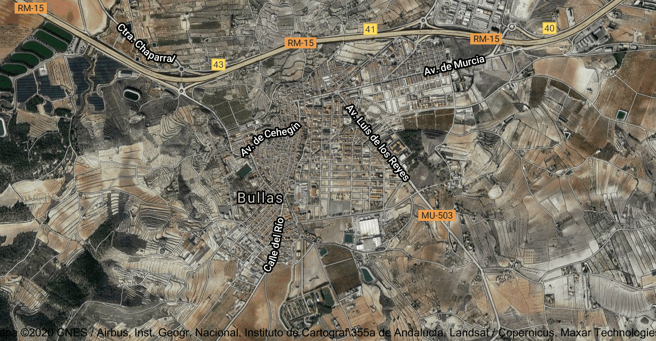 Foto satelital de Bullas