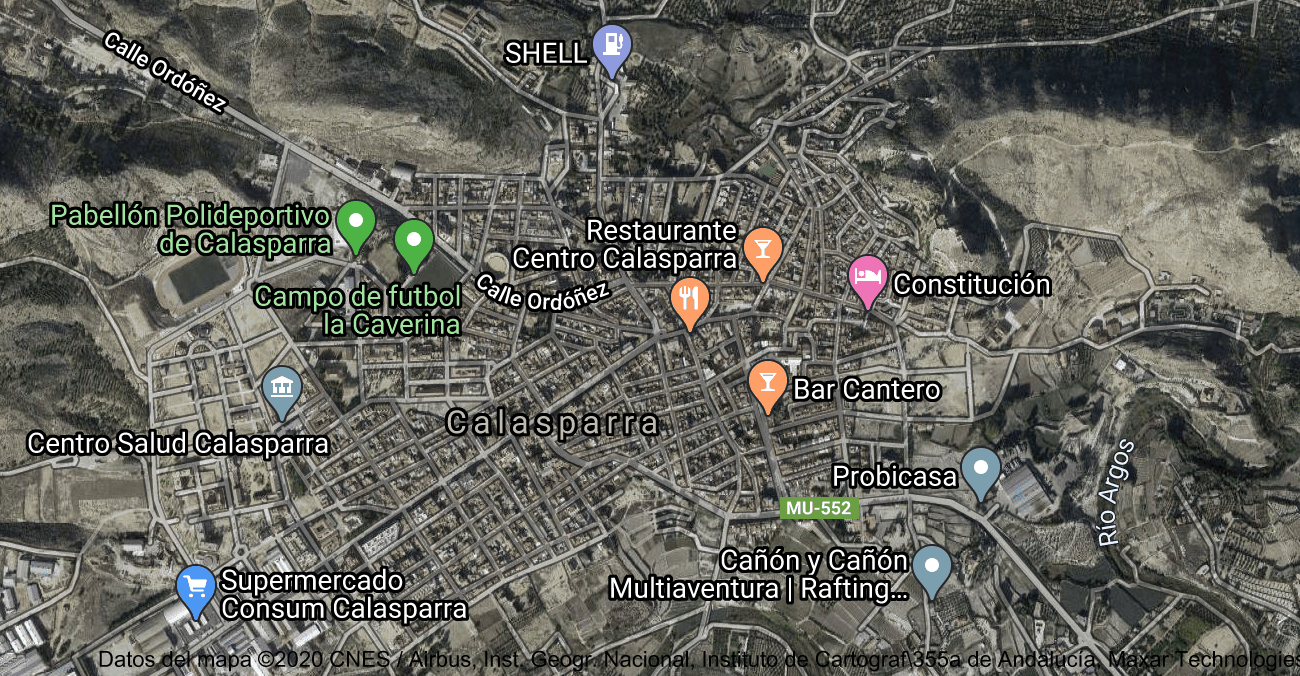 Foto satelital de Calasparra