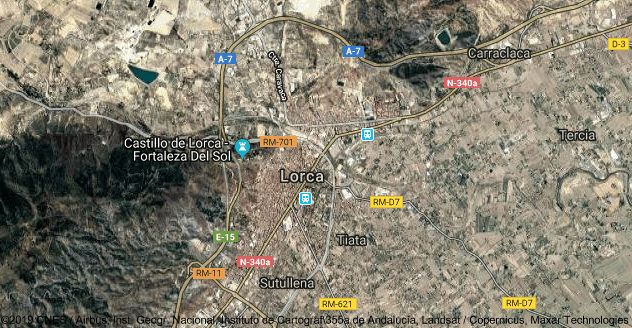 Foto satelital de Lorca